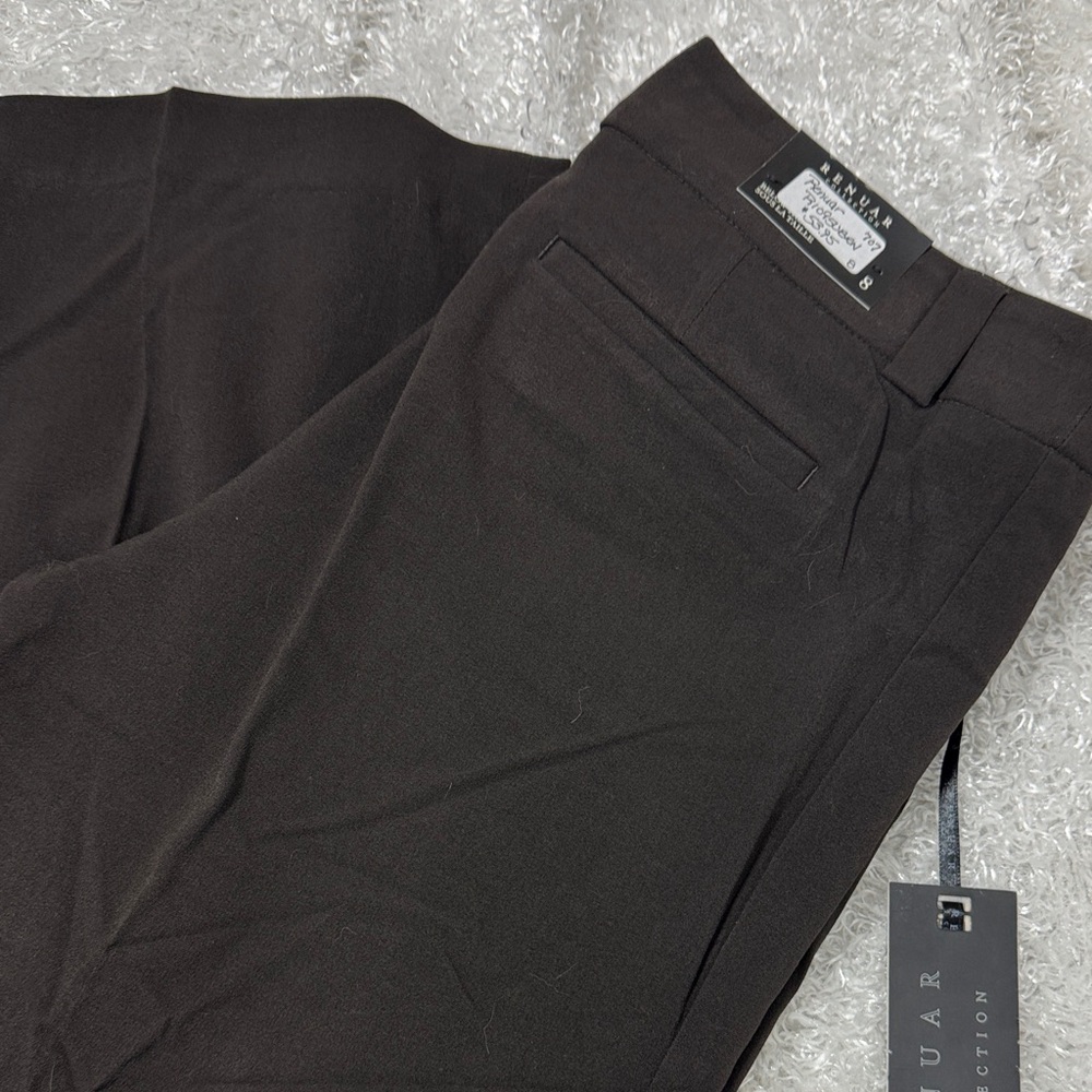 Renuar women’s brown pants below the waist boot cut new